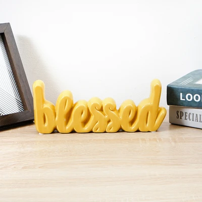Gambar Informa 26x4.5x10 cm Patung Miniatur Dekorasi Blessed - Kuning
