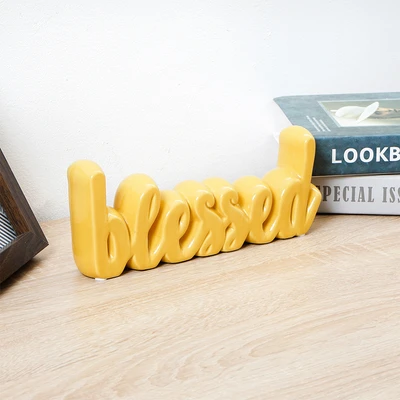 Gambar Informa 26x4.5x10 cm Patung Miniatur Dekorasi Blessed - Kuning