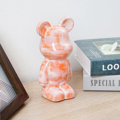 Gambar Informa 10x7.5x18 cm Patung Miniatur Dekorasi Bear - Merah