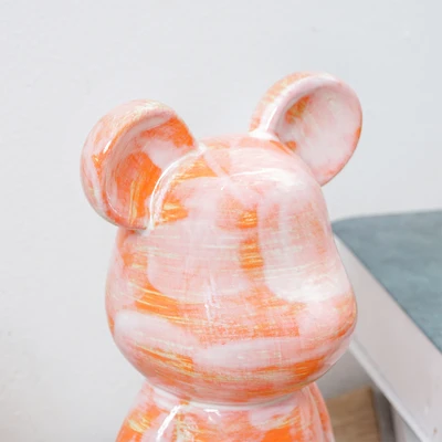 Gambar Informa 10x7.5x18 cm Patung Miniatur Dekorasi Bear - Merah