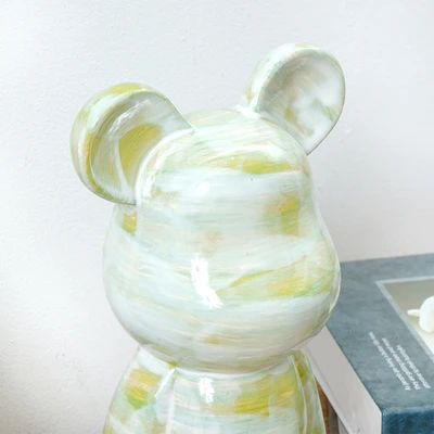 Gambar Informa 14x11x26 cm Patung Miniatur Dekorasi Bear - Hijau