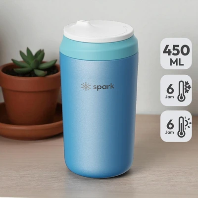 Gambar Spark Keeper Botol Vacuum Flask Stainless Steel 450 ml - Biru Vitamin Sea