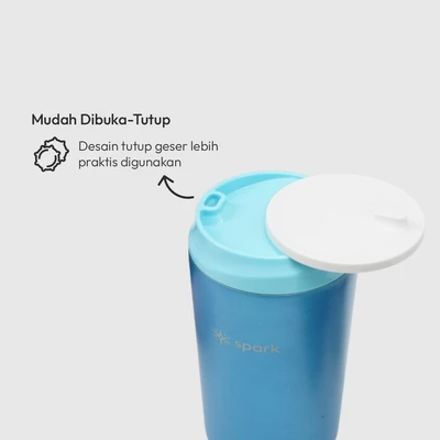 Gambar Spark Keeper Botol Vacuum Flask Stainless Steel 450 ml - Biru Vitamin Sea