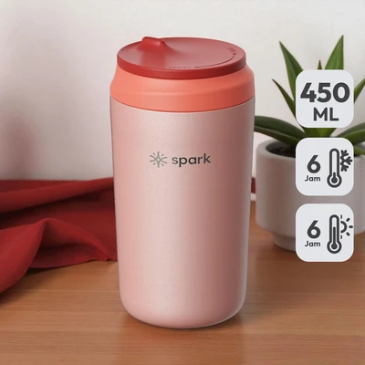 Gambar Spark Keeper Botol Vacuum Flask Stainless Steel 450 ml - Pink Tangerin