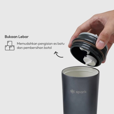 Gambar Spark Keeper Botol Vacuum Flask Stainless Steel 450 ml - Hitam Night Drive