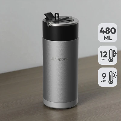 Gambar Spark Flicksip Botol Vacuum Flask Stainless Steel 480 ml - Hitam Night Drive