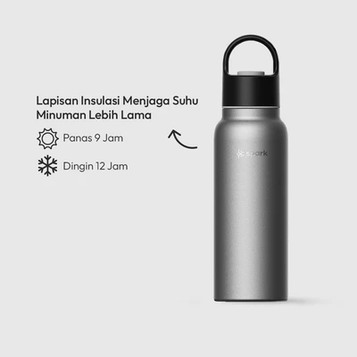 Gambar Spark Poplid Botol Vacuum Flask 650 ml - Hitam Night Drive