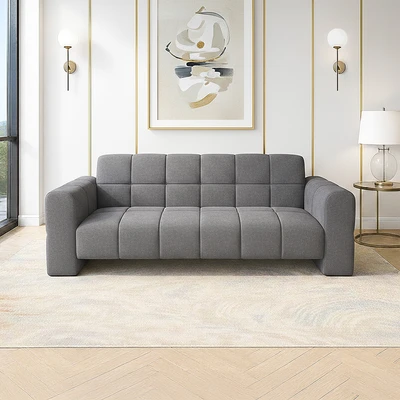 Gambar Nordia Algarve Sofa Fabric 2 .5 Seater - Abu-Abu
