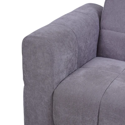 Gambar Nordia Algarve Sofa Fabric 2 .5 Seater - Abu-Abu