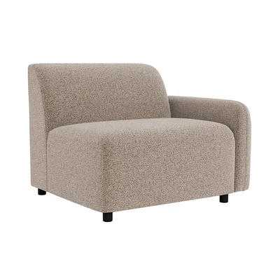 Gambar Nordia Rushville Sofa Modular Kiri Fabric 1 Seater - Krem Beige