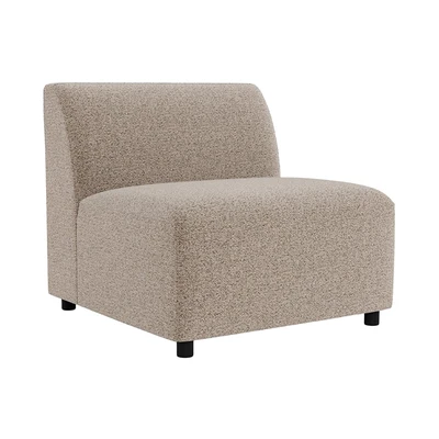 Gambar Nordia Rushville Sofa Modular Armless Fabric 1 Seater - Krem Beige