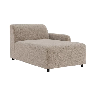 Gambar Nordia Rushville Sofa Modular Chaise Kiri Fabric 1 Seater - Krem Beige