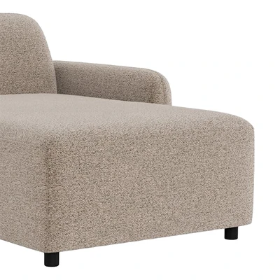 Gambar Nordia Rushville Sofa Modular Chaise Kiri Fabric 1 Seater - Krem Beige