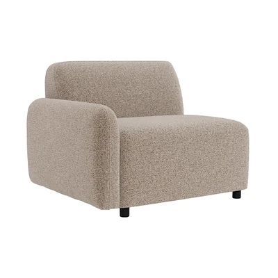 Gambar Nordia Rushville Sofa Modular Kanan Fabric 1 Seater - Krem Beige