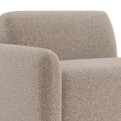 Gambar Nordia Rushville Sofa Modular Kanan Fabric 1 Seater - Krem Beige