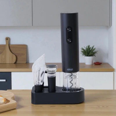 Gambar Culinart Set Alat Pembuka Botol Wine Rechargeable - Hitam