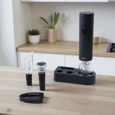 Gambar Culinart Set Alat Pembuka Botol Wine Rechargeable - Hitam