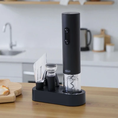 Gambar Culinart Set Alat Pembuka Botol Wine Rechargeable - Hitam