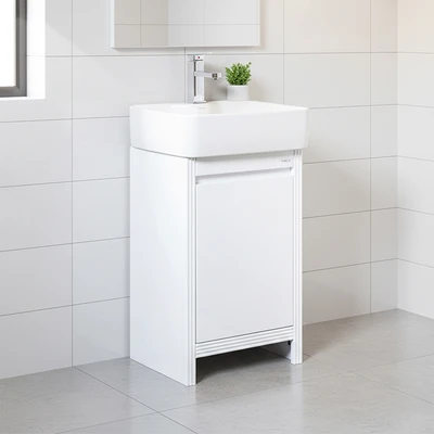 Gambar Fosa Compacto Set Kabinet Kamar Mandi PVC - Putih