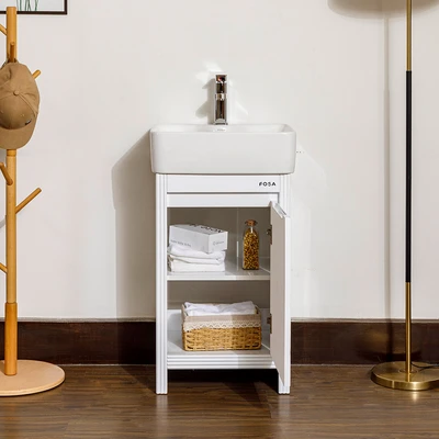 Gambar Fosa Compacto Set Kabinet Kamar Mandi PVC - Putih