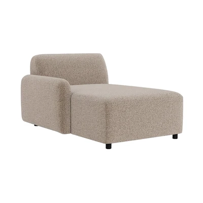 Gambar Nordia Rushville Sofa Modular Chaise Kanan Fabric 1 Seater - Krem Beige