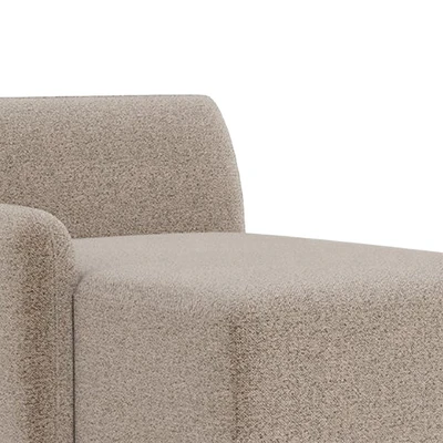 Gambar Nordia Rushville Sofa Modular Chaise Kanan Fabric 1 Seater - Krem Beige