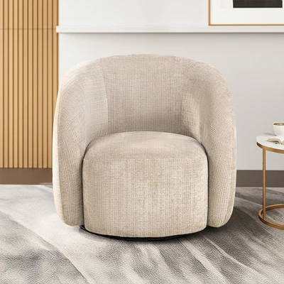 Gambar Nordia Lodi Sofa Putar Fabric 1 Seater - Krem Beige