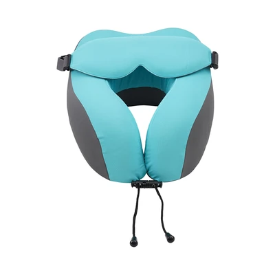 Gambar Passport Bantal Leher Curved Dengan Penutup Mata - Hijau