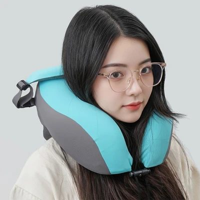 Gambar Passport Bantal Leher Curved Dengan Penutup Mata - Hijau