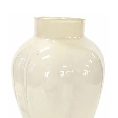 Gambar Informa Milky Vas Bunga Kaca 16x16x26 cm - Putih Amber Muda