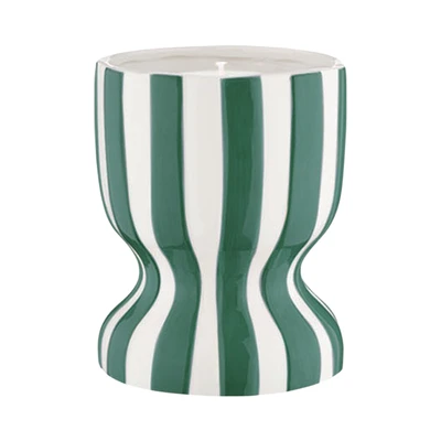 Gambar Informa Lemon Mint Lilin Aromaterapi Dengan Holder Keramik Stripe - Hijau