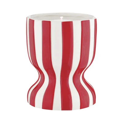 Gambar Informa Blood Orange Lilin Aromaterapi Dengan Holder Keramik Stripe - Merah