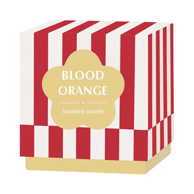 Gambar Informa Blood Orange Lilin Aromaterapi Dengan Holder Keramik Stripe - Merah