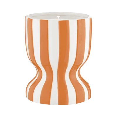 Gambar Informa Green Apple Pear Lilin Aromaterapi Dengan Holder Keramik Stripe - Kuning