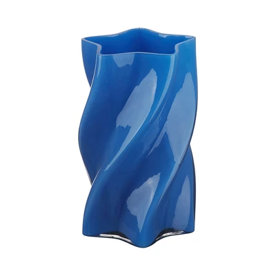 Gambar Informa Twisca Vas Bunga Kaca 13x13x21.5 cm - Biru