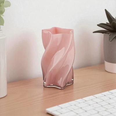 Gambar Informa Twisca Vas Bunga Kaca 13x13x21.5 cm - Pink