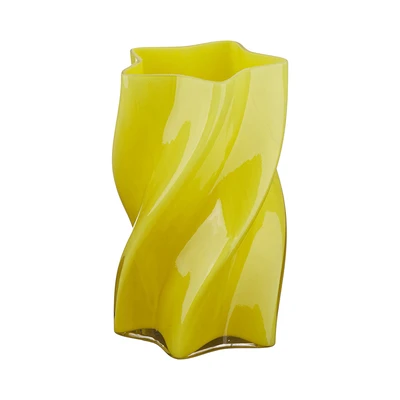 Gambar Informa Twisca Vas Bunga Kaca 13x13x21.5 cm - Kuning