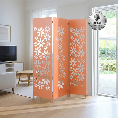 Gambar Informa Flower Partisi 3 Panel 150x47x180 cm - Pink