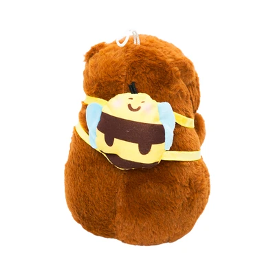 Gambar Pretty Missy Boneka Capybara Dengan Bee 20 Cm - Cokelat