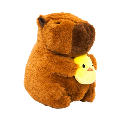 Gambar Pretty Missy Boneka Capybara Dengan Chick 20 Cm - Cokelat