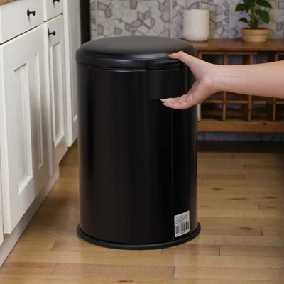 Gambar Eko Genie Tempat Sampah Pedal Stainless Steel 12 Liter - Hitam