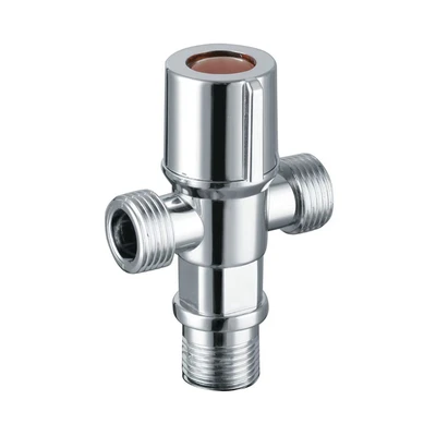 Gambar Fosa Stop Keran Dua Cabang Chrome - Silver