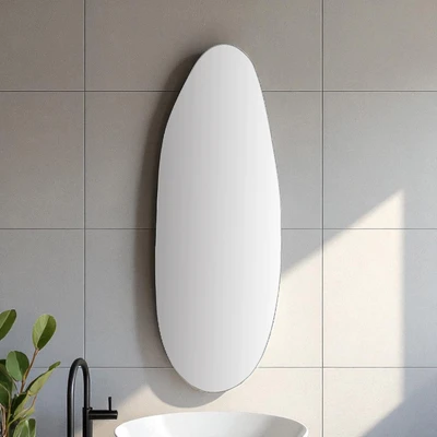 Gambar Acroz Cermin Dinding Kamar Mandi Stainless Steel 41x0.5x115 cm