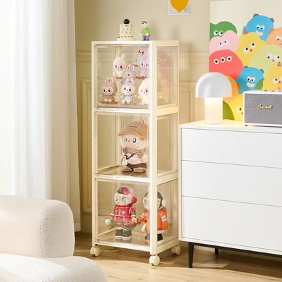 Gambar Stora Rak Pajangan Action Figure 3 Tingkat - Putih Ivory