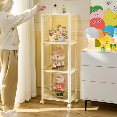 Gambar Stora Rak Pajangan Action Figure 3 Tingkat - Putih Ivory