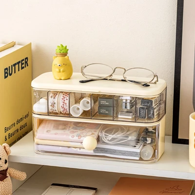 Gambar Stora Bloop Kotak Organizer Kabel 2 Tingkat - Krem Ivory