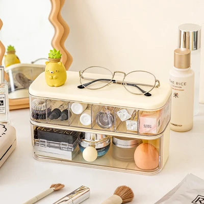 Gambar Stora Bloop Kotak Organizer Kabel 2 Tingkat - Krem Ivory