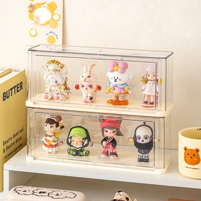 Gambar Stora Kotak Pajangan Action Figure Oval - Krem Ivory