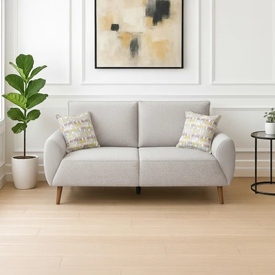 Gambar Informa Calista Sofa Fabric 3 Seater - Cokelat Muda