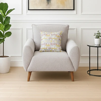 Gambar Informa Calista Sofa Fabric 1 Seater - Cokelat Muda
